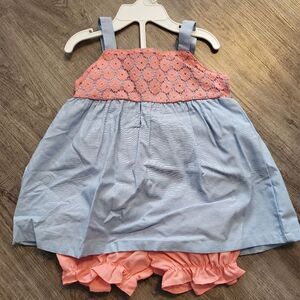 Picapino baby dress 2 piece set 18 M